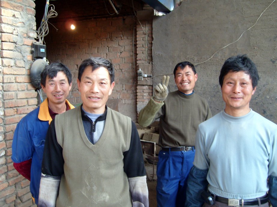 Workers at Shengzhou